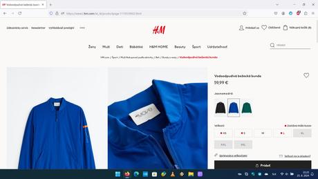 Zimná bunda hm, bombéra hm, h&m,l