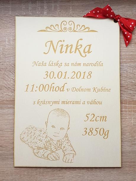 Pamätná tabuľka s údajmi a vašou fotkou a4, 