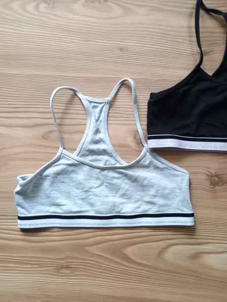 Podprsenky sportove dievčenské hm 146/152 2ks, h&m,146