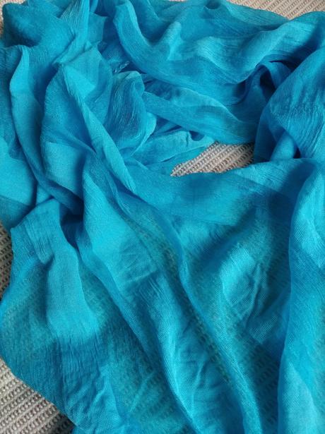 Tyrkysový ľahký šál / šatka, 