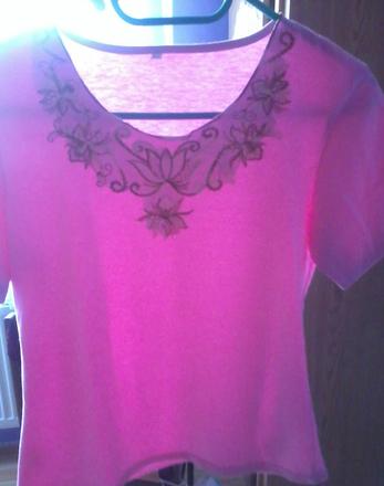 Ružové tričko na leto , s