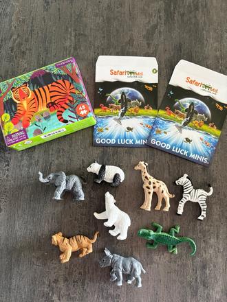 Mudpuppy - puzzle a postavičky divoke zvierata,