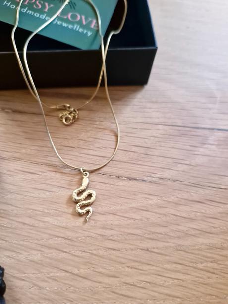 Pozlátený strieborný náhrdelník gypsy love, 