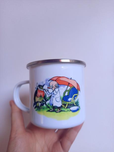 Smaltované hrnčeky s retro obrázkami, 