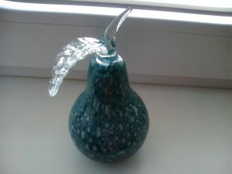 Sklenená dekorácia hruška, 