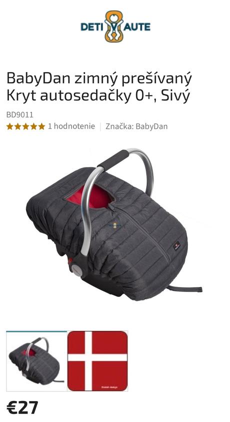 Babydan zimný prešívaný kryt autosedačky (vajíčka), 