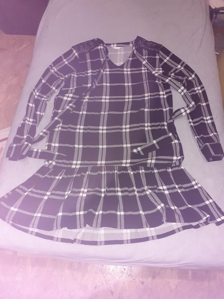 Karovaná tunika, šaty, women'secret,36