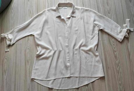 Biela blúzka s mašličkami na rukávoch, v.xl/2xl, xl