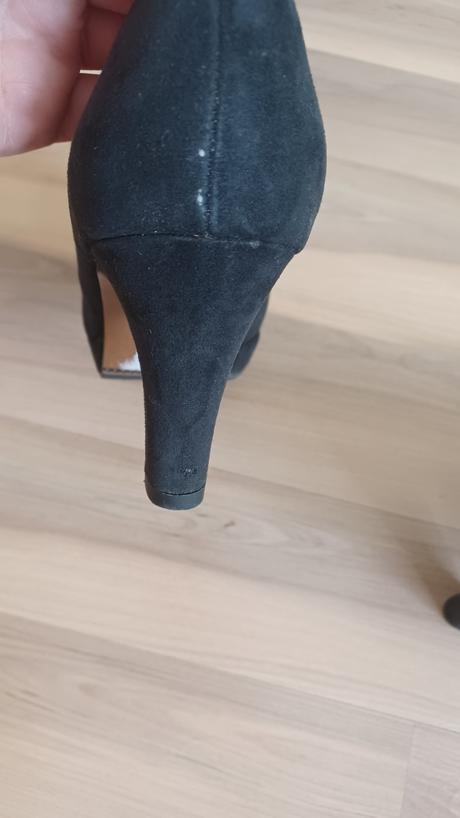 Čierne semišové lodičky, s.oliver,37
