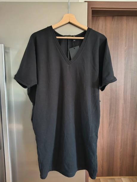 Makadamia bavlnené teplákové šaty s vreckami s-m, m