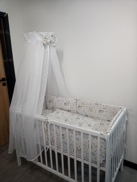 Detská postielka + komplet do postielky + zavinova, dĺžka (cm): 120