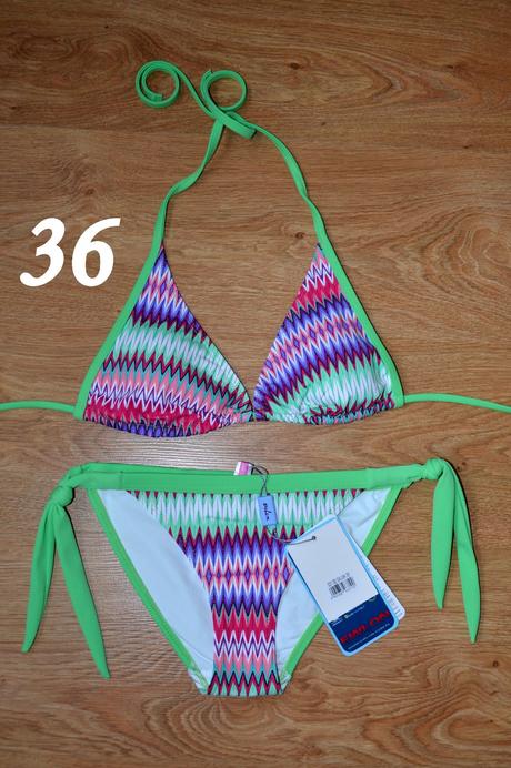 Dámske dvojdielne plavky s fodričkami, 36 - xs