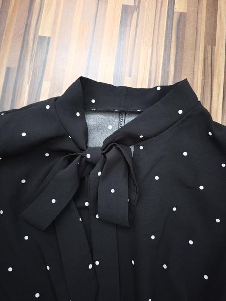 Čierne bodkované šaty xl, xl