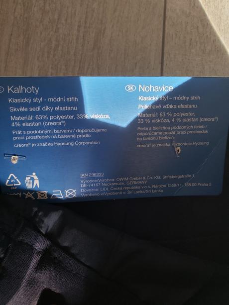 Dámske nohavice, esmara,38