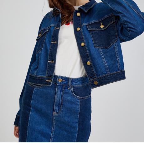 Kratšia riflová bunda č.38, orsay,m