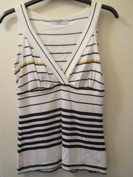 Biele letne tielko pruzkovane, vel.s, s