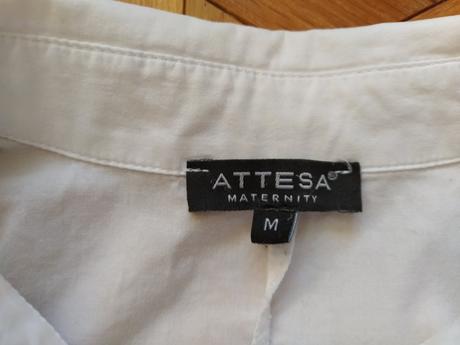 Biela blúzka/košeľa vhodná na tehotenské foto, m