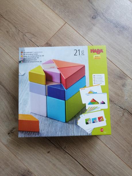 Haba 3d drevená stavebnica tangram kocka,