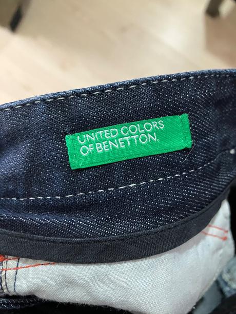 Dámske upcycled tmavomodré rifle, l