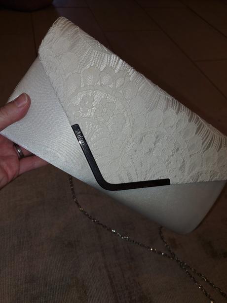 Biela mini svadobná kabelka,