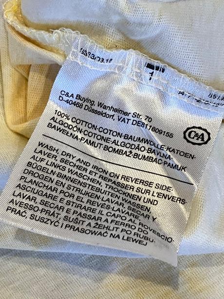 Batikované crop top tričko (m), c&a,m