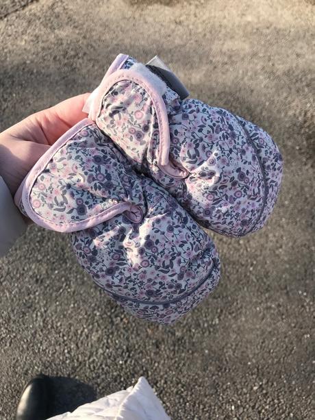 Krásne rukavičky hm kvietkové 92-98, h&m,98