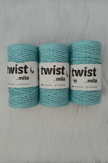 Twist- šnúra na macrame 3 ks tyrkysová, 