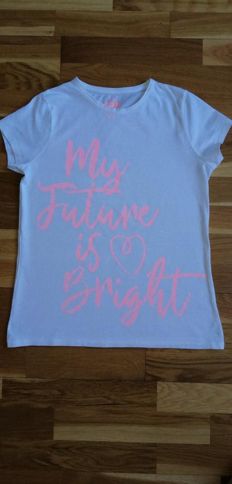 Pekné biele bavlnené tričko, f&f,164