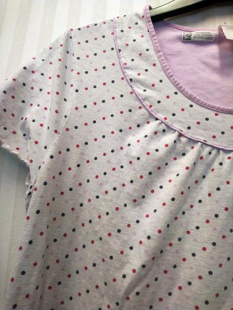 Dámska nočná košeľa farebné bodky, lingerie, l, l