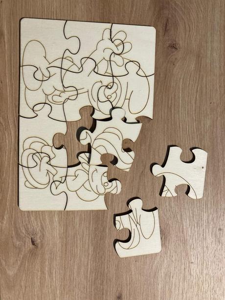 Drevené detské puzzle, 