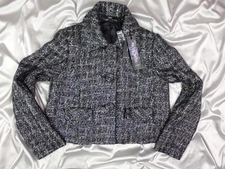 Luxusný krátky kabátik/sako, l