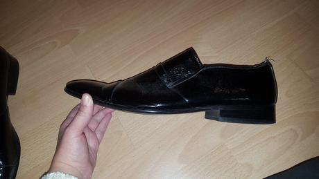 Čierne kožené topánky, 45