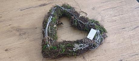 Srdce prútené - 30 cm, 
