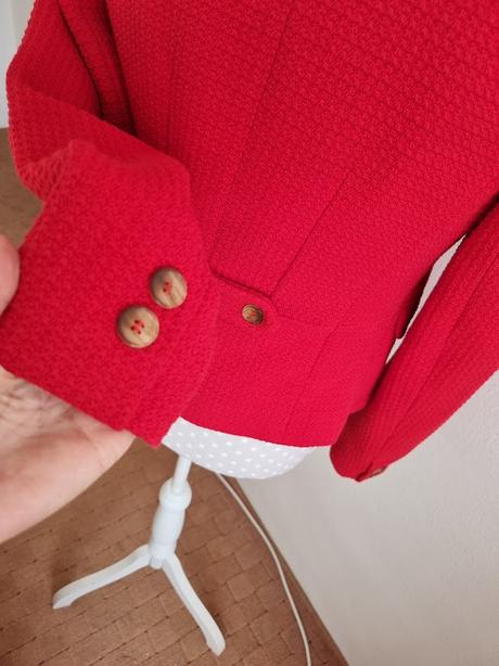 Červené buklé sako orsay 40, orsay,40