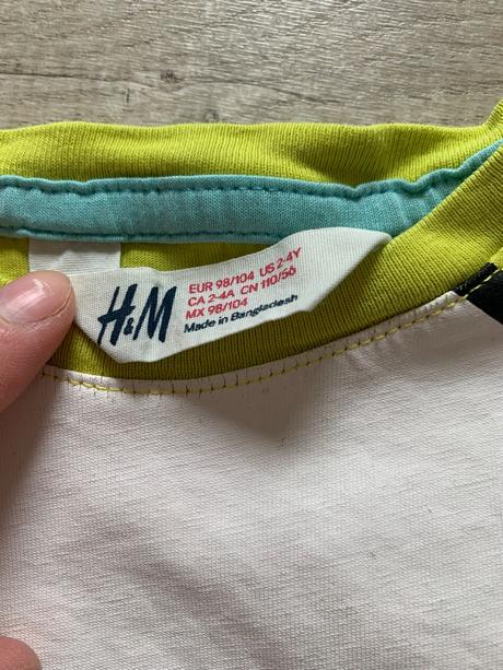 Tricko so šmolkom 98/104, h&m,98