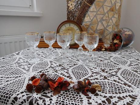 Poháriky likérové na stopke 6 kusov, 