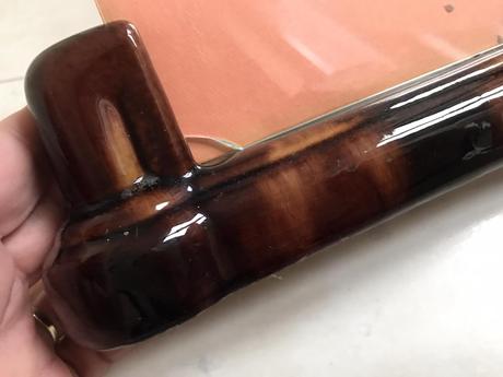 Starý keramický rám na fotky,