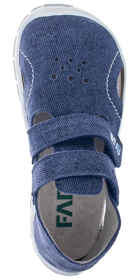 Fare bare - textilné sandále riflovina a, fare,25 / 26