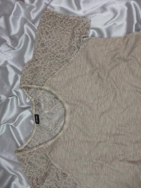 Kvalitné čipkované tričko, xl