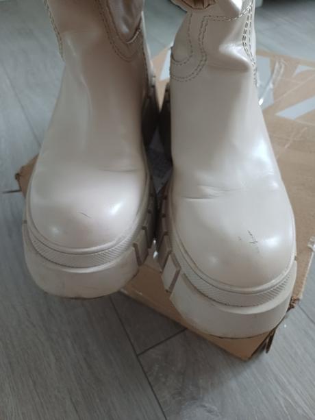 Zara čižmy krémovej farby 37, zara,37