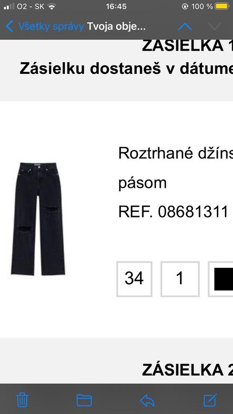 Roztrhané široké rifle, pull&bear,34