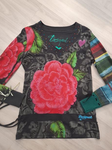 Desigual tričko s kvetom, desigual,m