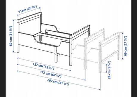 Rastuca postel ikea, šírka (cm): 90,dĺžka (cm): 200
