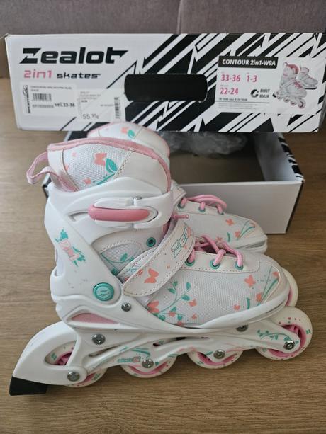 Korcule na lad 2v1 aj kolieska velkost 33-36, 33
