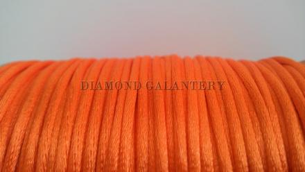 Saténová šnúrka 2,5 mm - oranžová, 