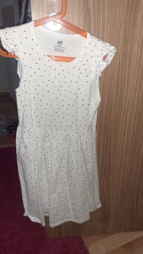 Šaty bodkované, h&m,134