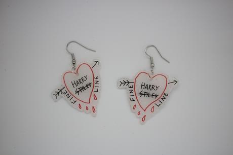Harry styles "fine line" handmade náušnice,
