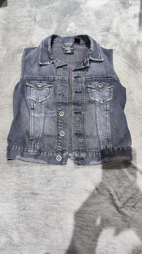Šedá potrhaná vesta, h&m,xs