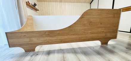 Postel s bočnicou, šírka (cm): 90,dĺžka (cm): 200