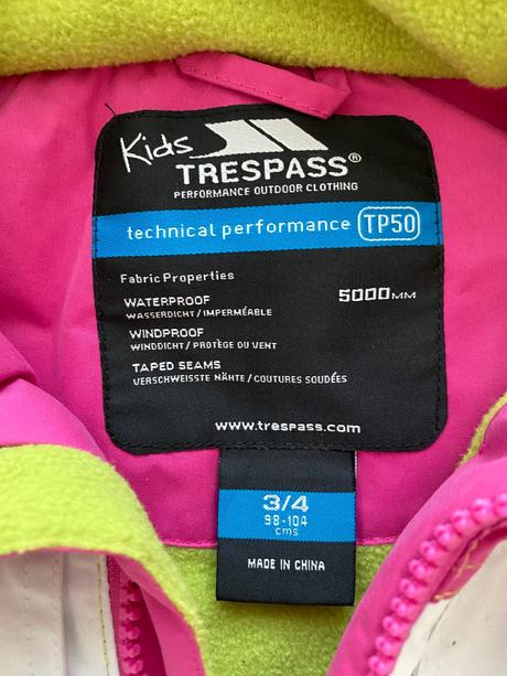 Trespass nová bunda, 98